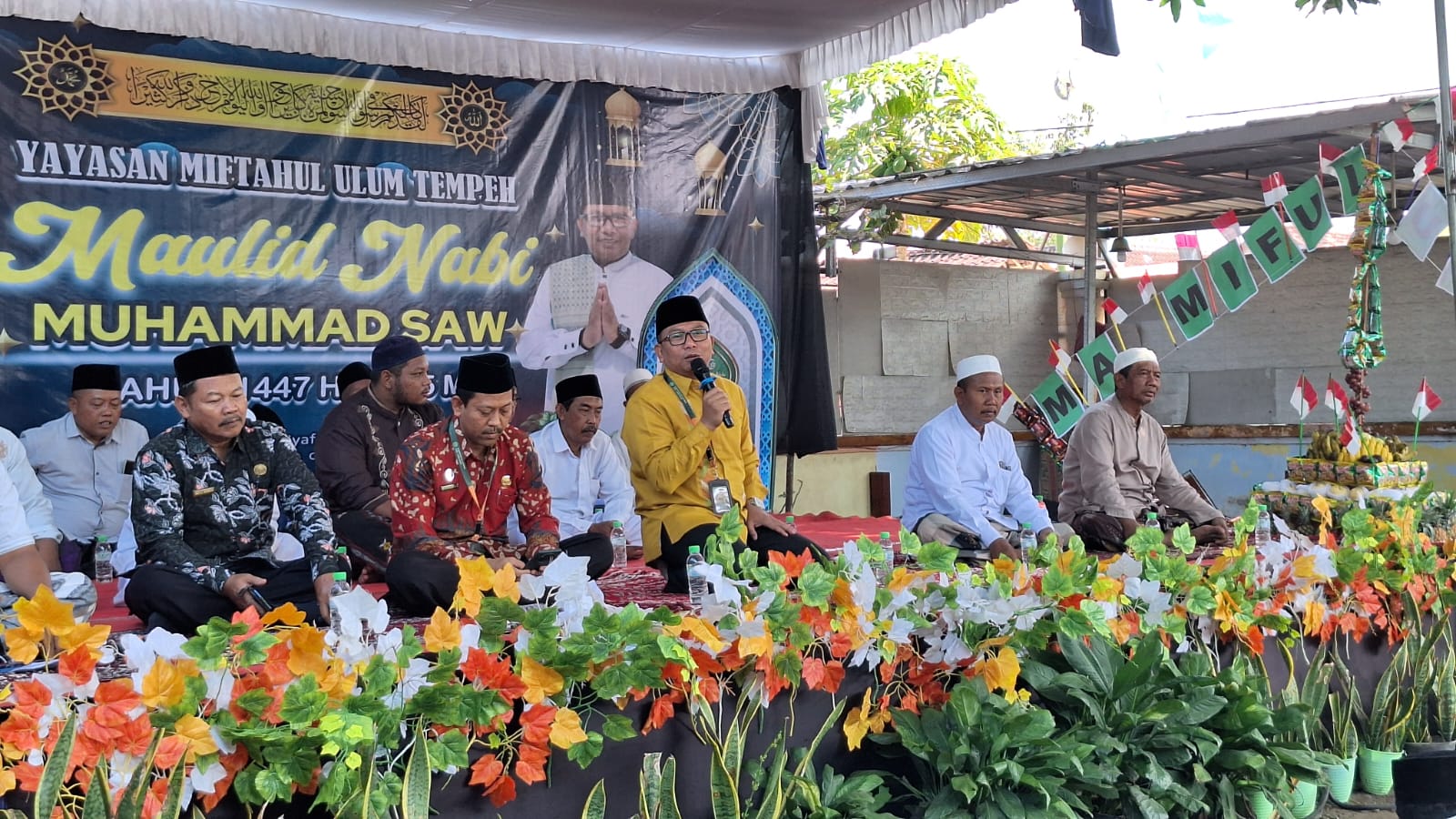 Kemenag Lumajang Hadiri Peringatan Maulid Nabi Muhammad SAW di Yayasan Miftahul Ulum Pandanwangi