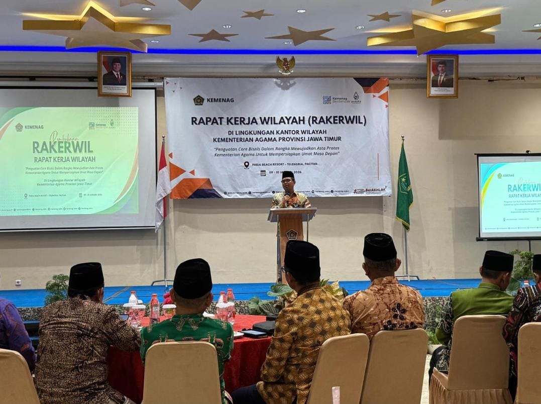 Kepala Kemenag Lumajang Hadiri Rakerwil Kemenag Jatim 2026 di Pacitan